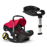 Flame red car seat with isofix base