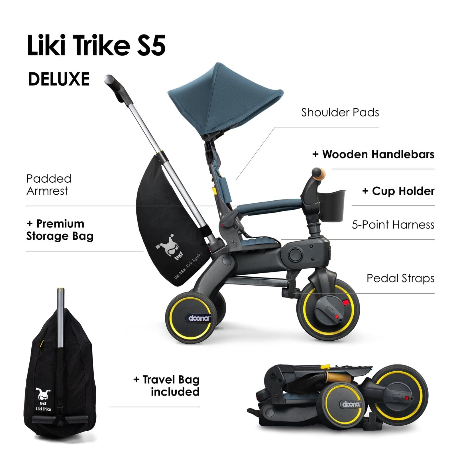 Doona Liki Trike S5 Ocean Blue Deluxe