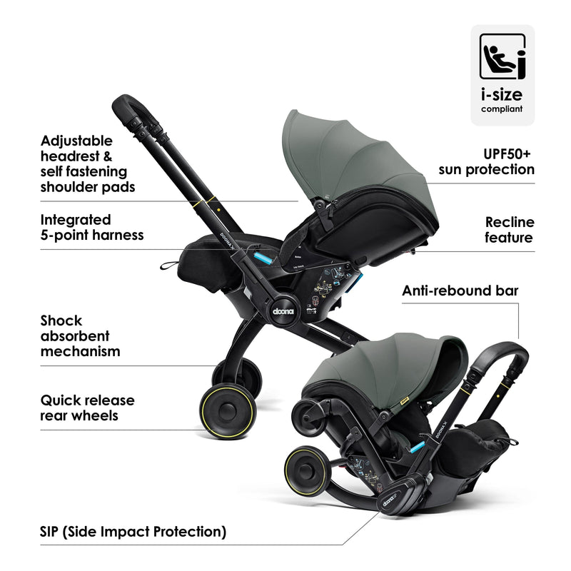Doona X Car Seat & Stroller  - Slate Green