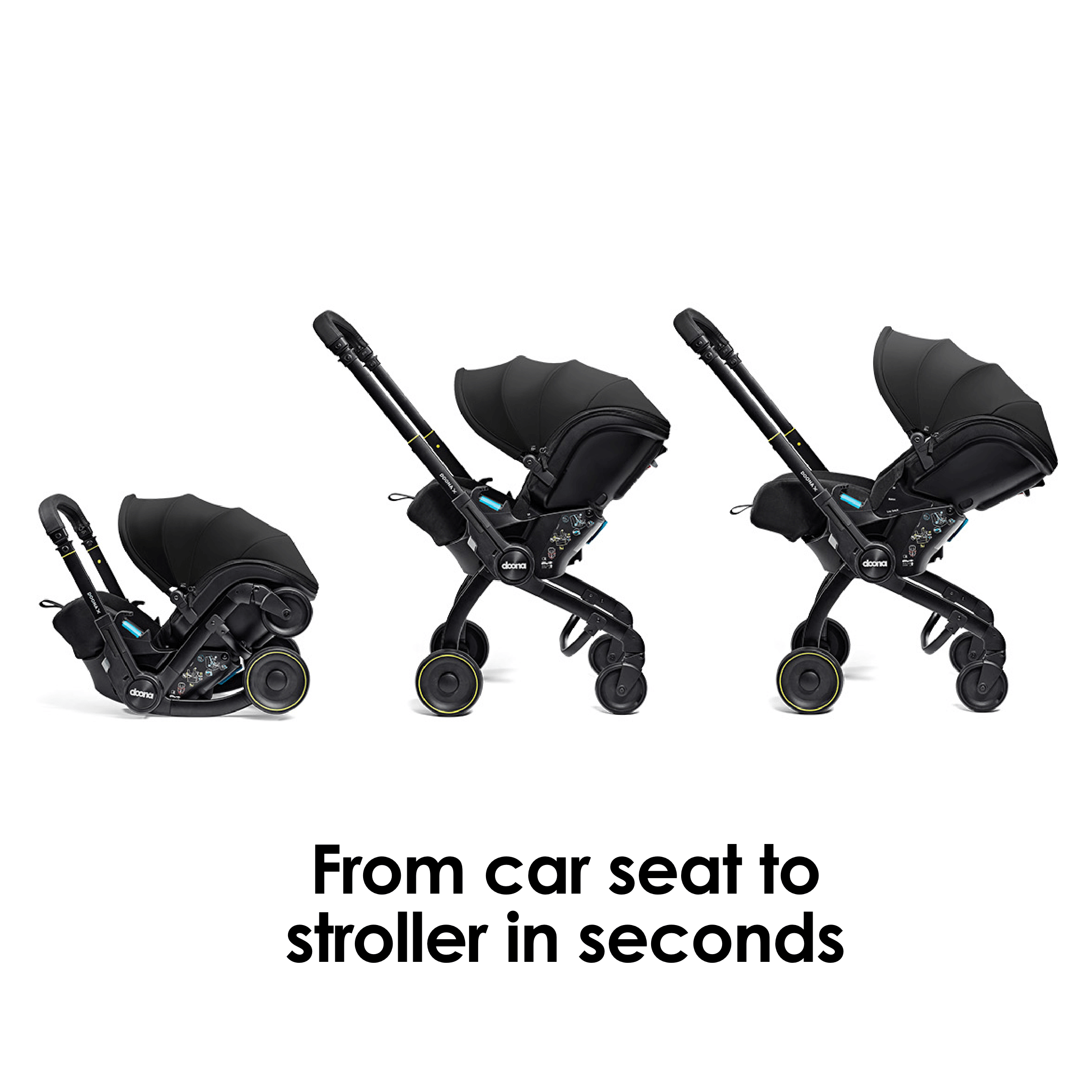 doona car seat & stroller nitro black all in one