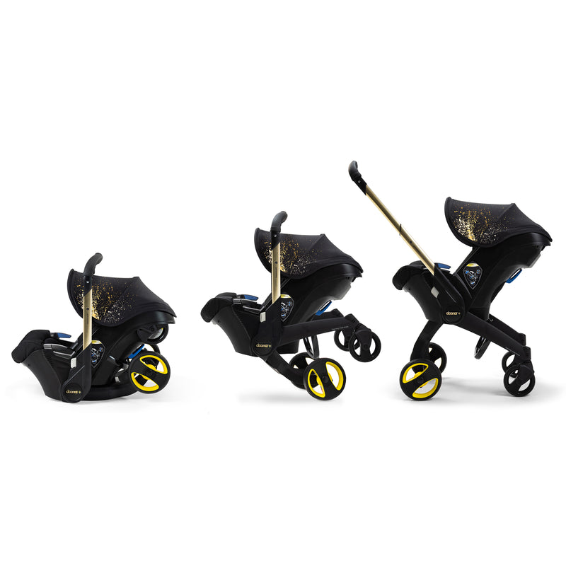 black and gold car seat and stroller Doona+ Car Seat & Stroller Gold Limited Edition