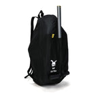 A black Liki Trike travel bag designed to carry a Liki Trike. The bag has shoulder straps and a space for the parent handle.