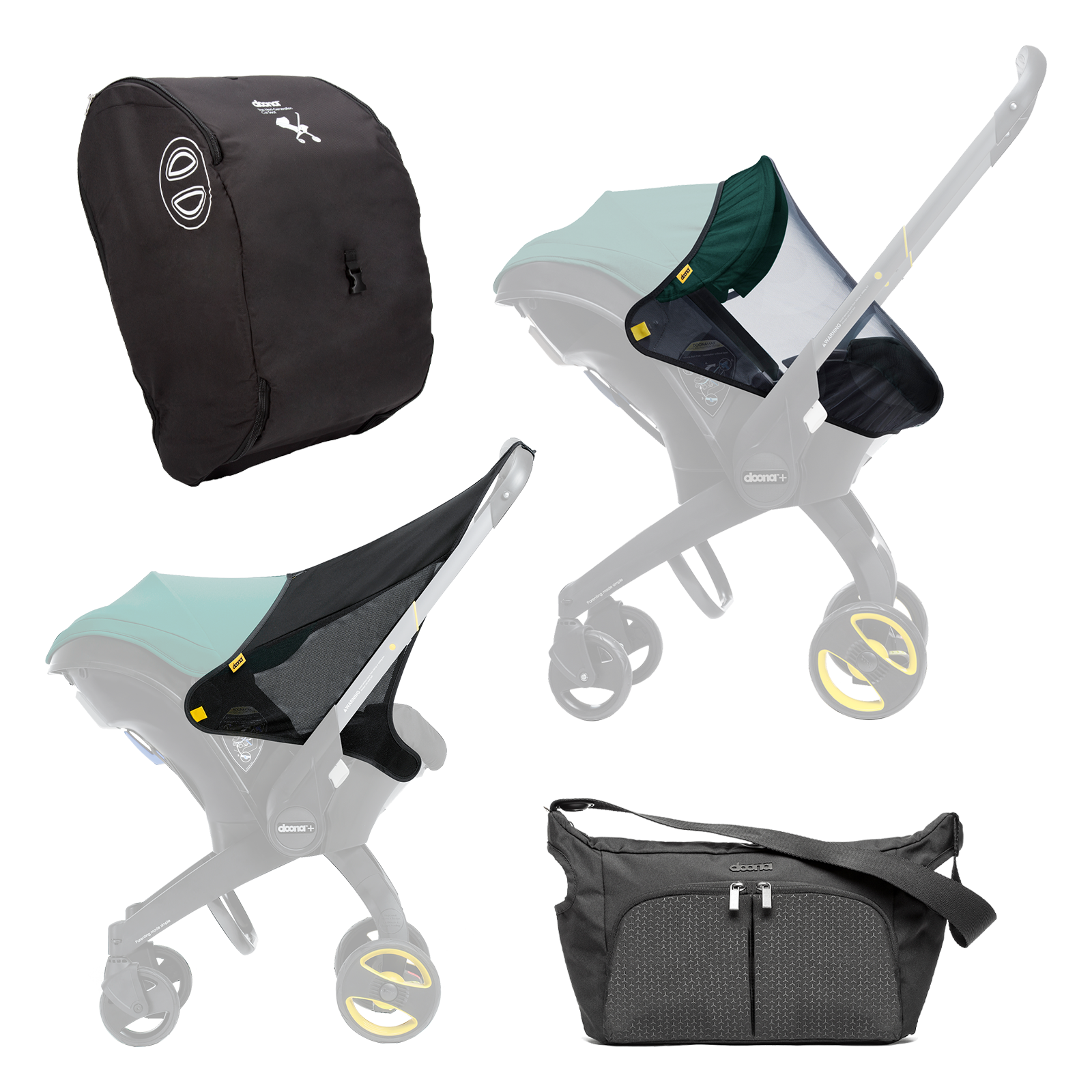 Summer Travel Bundle : Bag, Insect Net And Sunshade For Doona