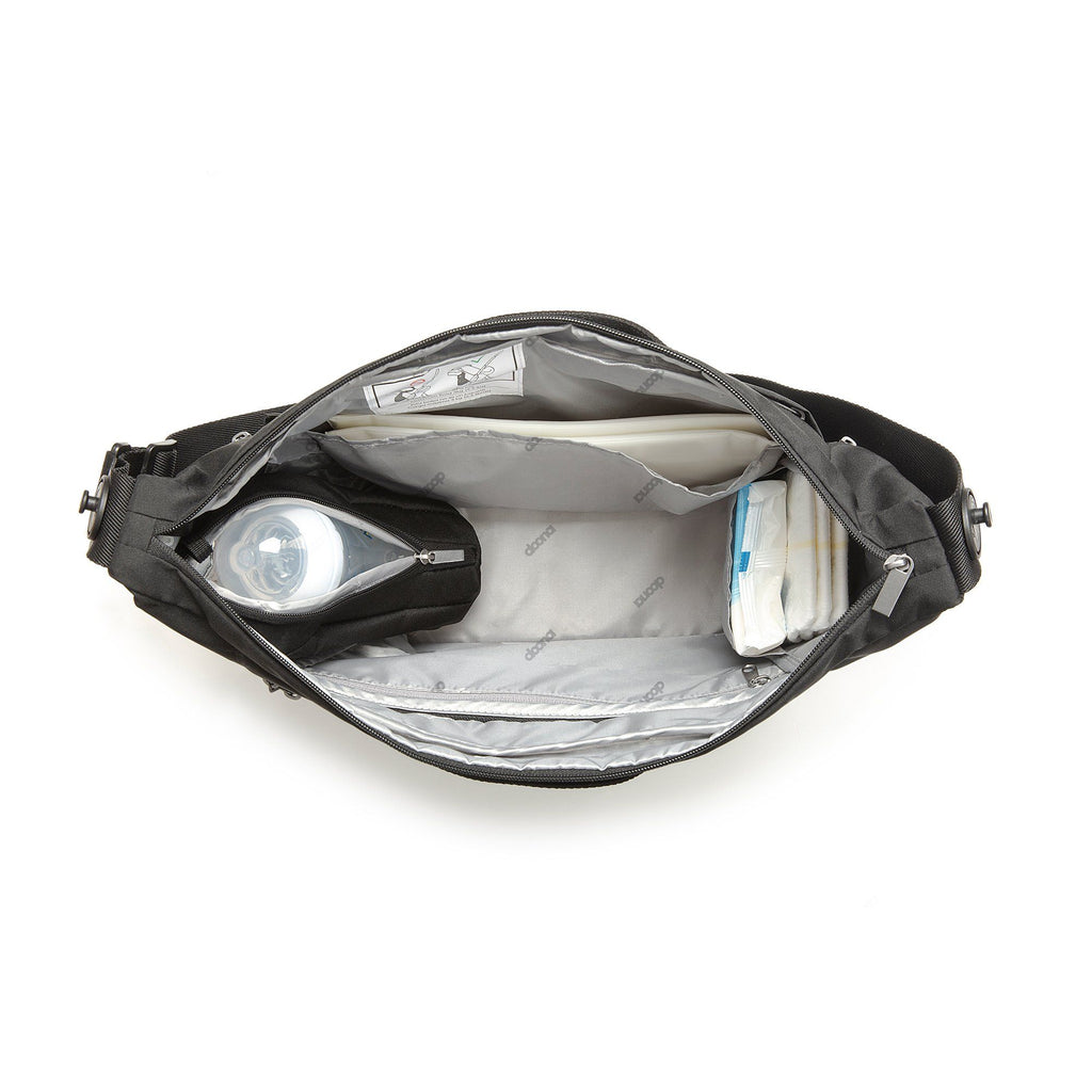 doona allday bag inside view of compartments