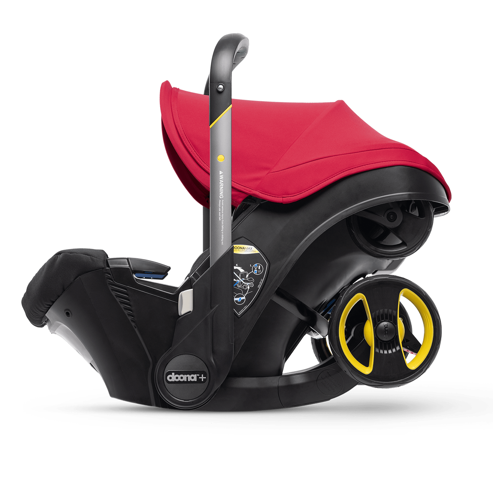 Doona+ Car Seat Flame Red & Free Snap-On Storage