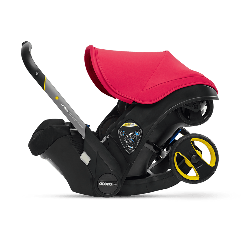 Red and black stroller and best sale carseat