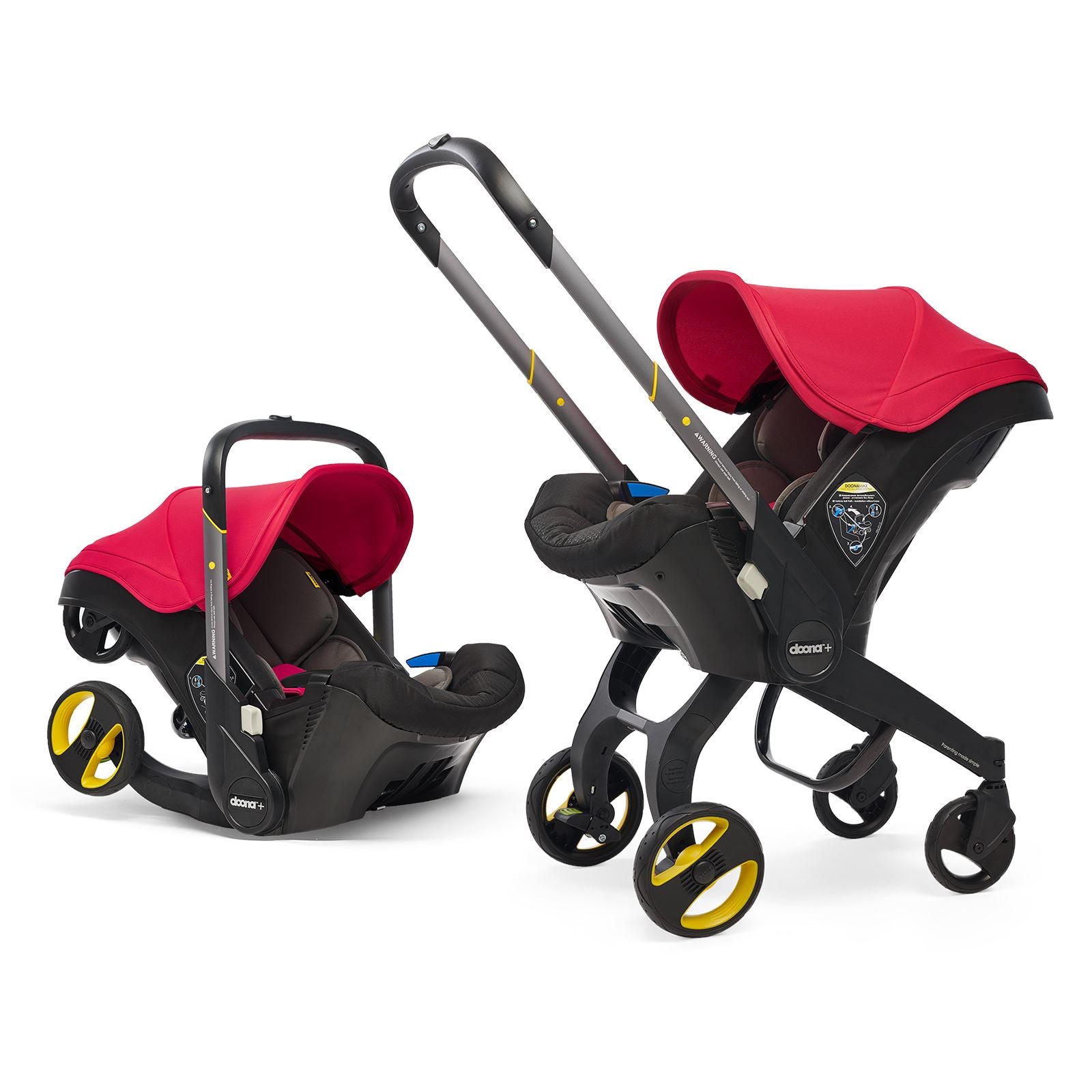 Doona car seat and stroller in red